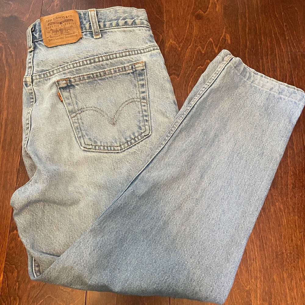 Vintage light wash Orange tab Levi’s Straight Leg